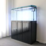3.3 ft 167l glass fish tank black set