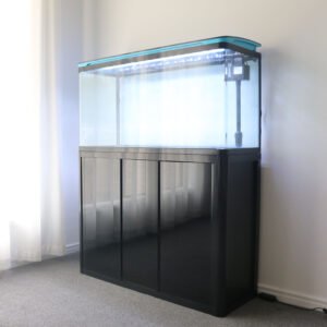 3.3 ft 167l glass fish tank black set